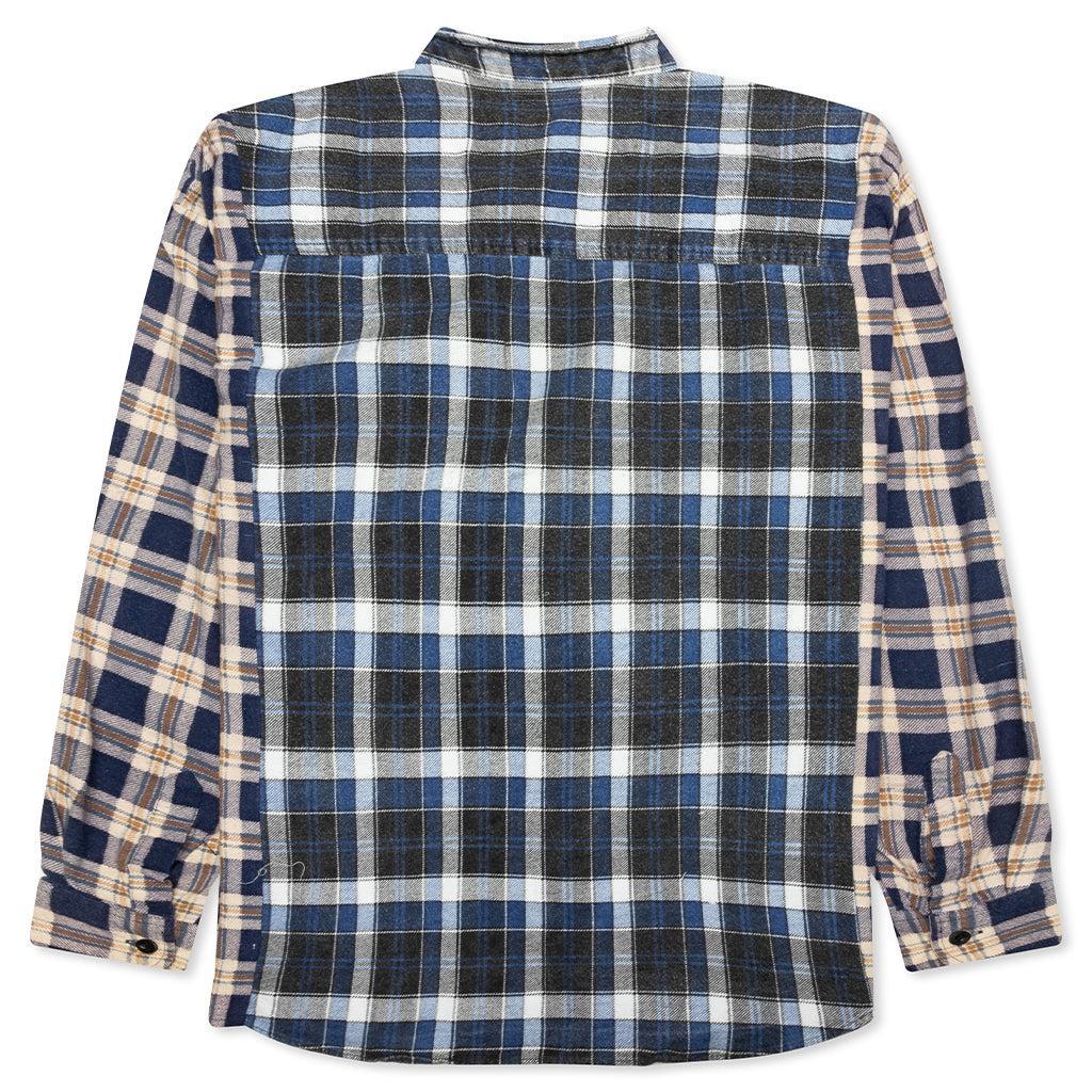 Ribbon Wide Flannel Shirt - Assorted Male Product Image