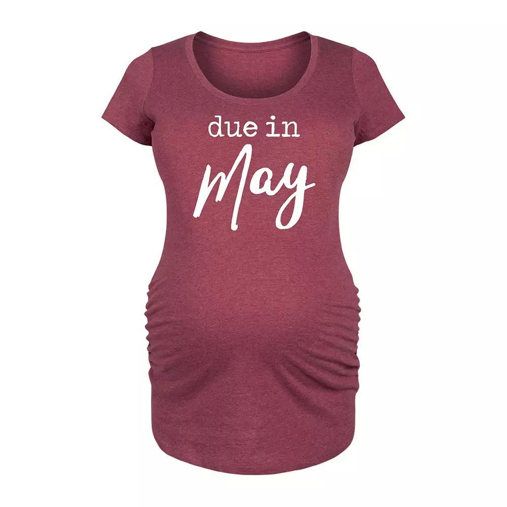 Maternity Due In May Graphic Tee, Womens Product Image