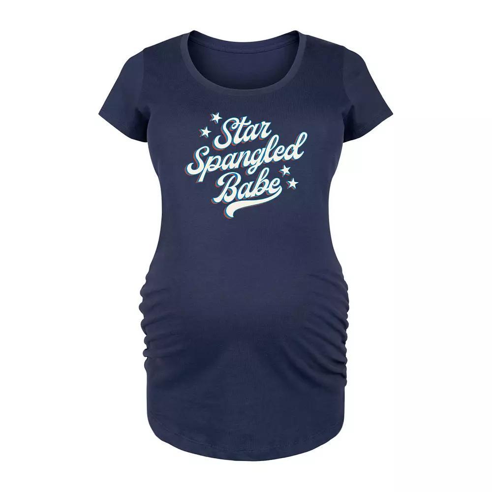 Maternity Star Spangled Babe Graphic Tee, Womens Blue Product Image