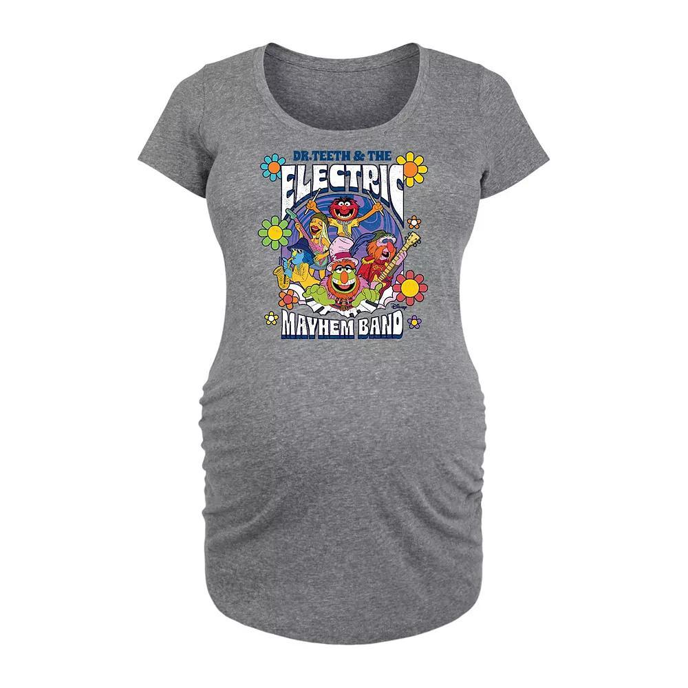Disneys The Muppets Maternity Dr. Teeth Vintage Graphic Tee, Womens Grey Gray Product Image