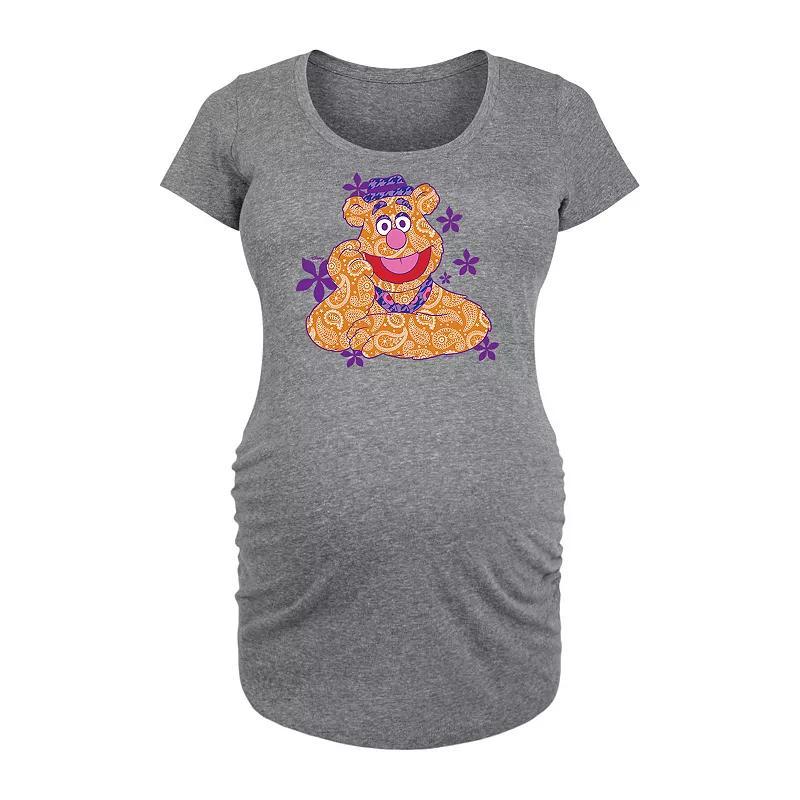 Disneys The Muppets Maternity Fozzy Bear Paisley Graphic Tee, Womens Grey Gray Product Image