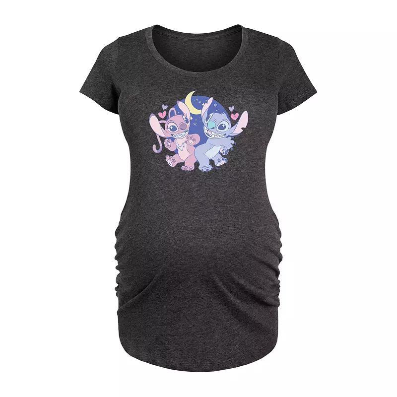 Maternity Be Kind Colorful Letters Graphic Tee, Womens Heather Grey Product Image