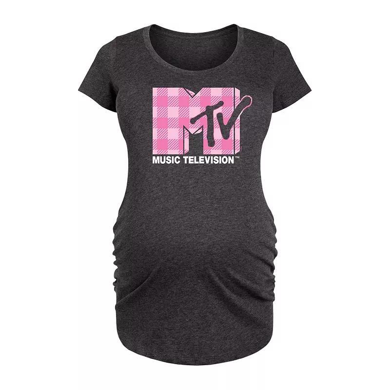 Maternity Be Kind Colorful Letters Graphic Tee, Womens Heather Grey Product Image