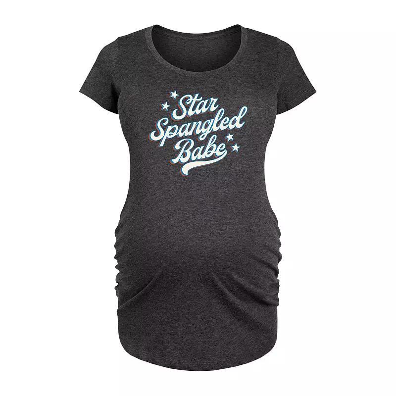 Maternity Star Spangled Babe Graphic Tee, Womens Blue Product Image