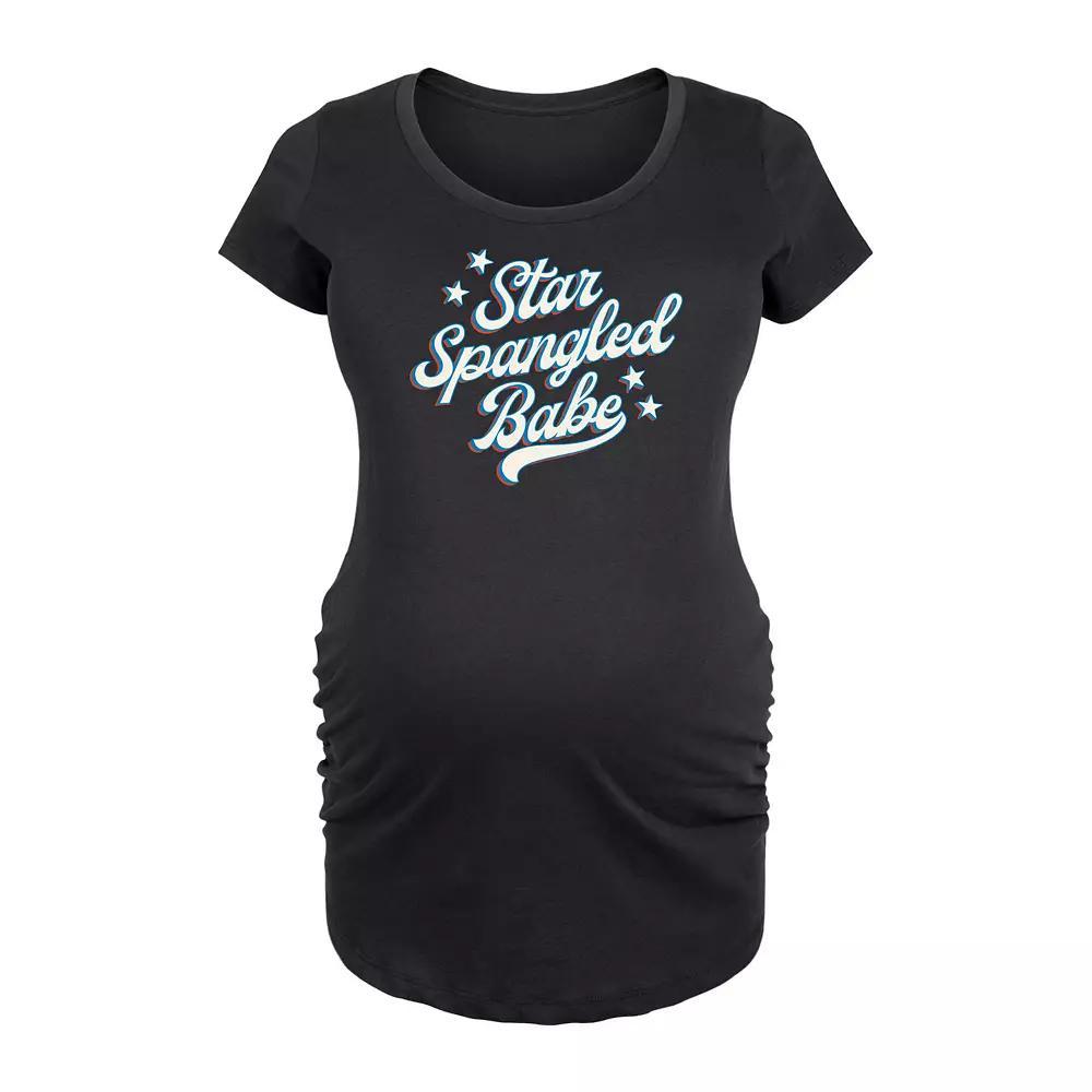 Maternity Star Spangled Babe Graphic Tee, Womens Blue Product Image
