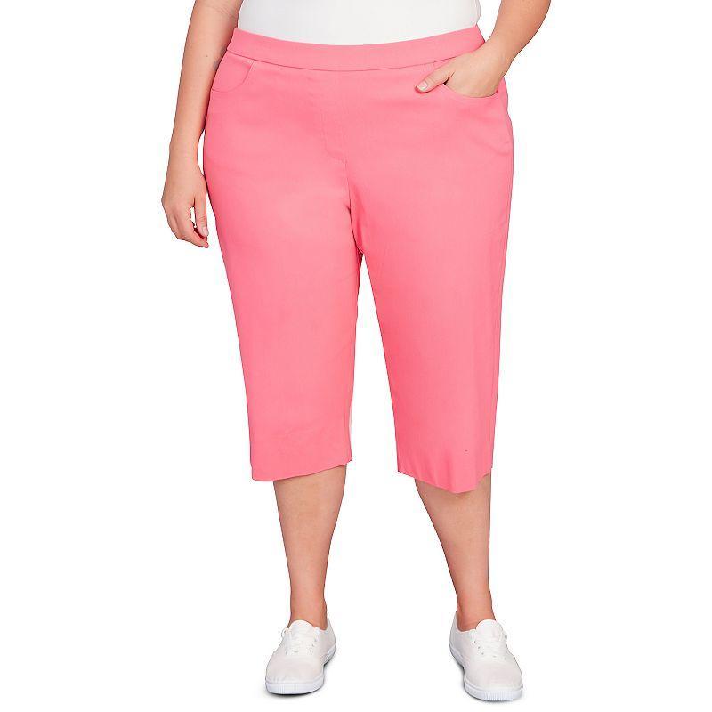 Plus Alfred Dunner Allure Capri Pants, Women's, Size: 18 W, Pure White Product Image