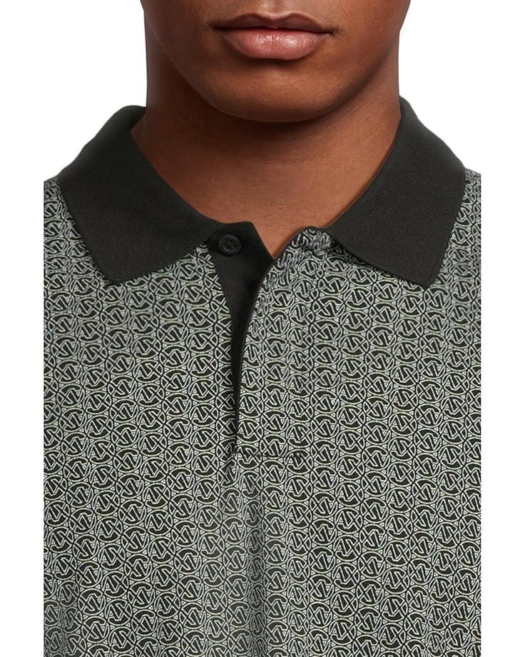Men's Armani Exchange Micro Allover Printed Pique Polo Product Image