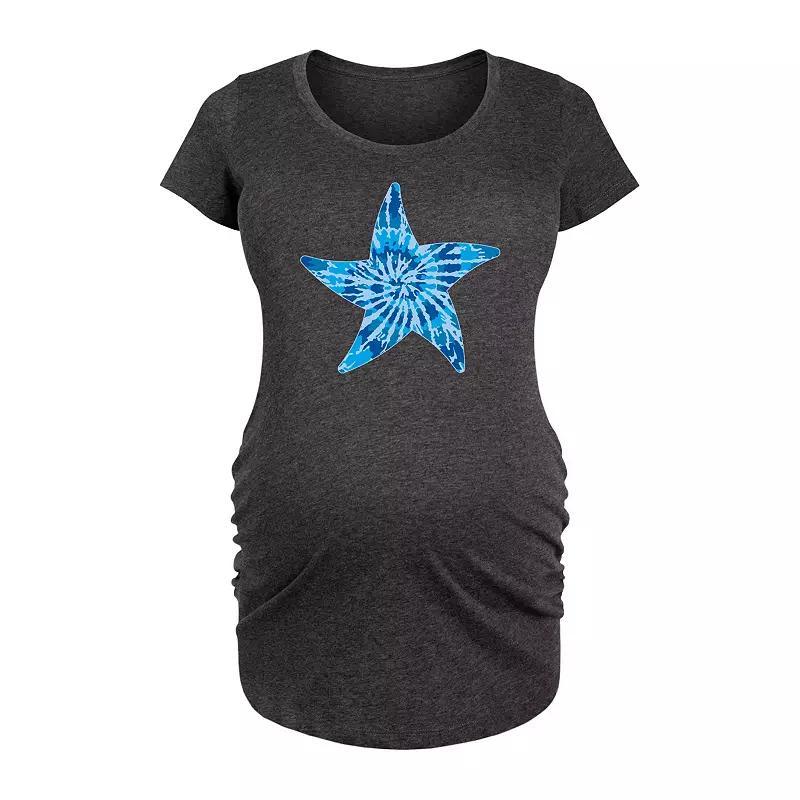 Maternity Be Kind Colorful Letters Graphic Tee, Womens Heather Grey Product Image