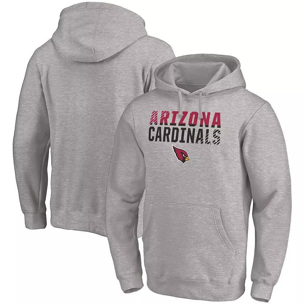 Mens Fanatics Branded Heather Gray Arizona Cardinals Fade Out Fitted Pullover Hoodie Product Image