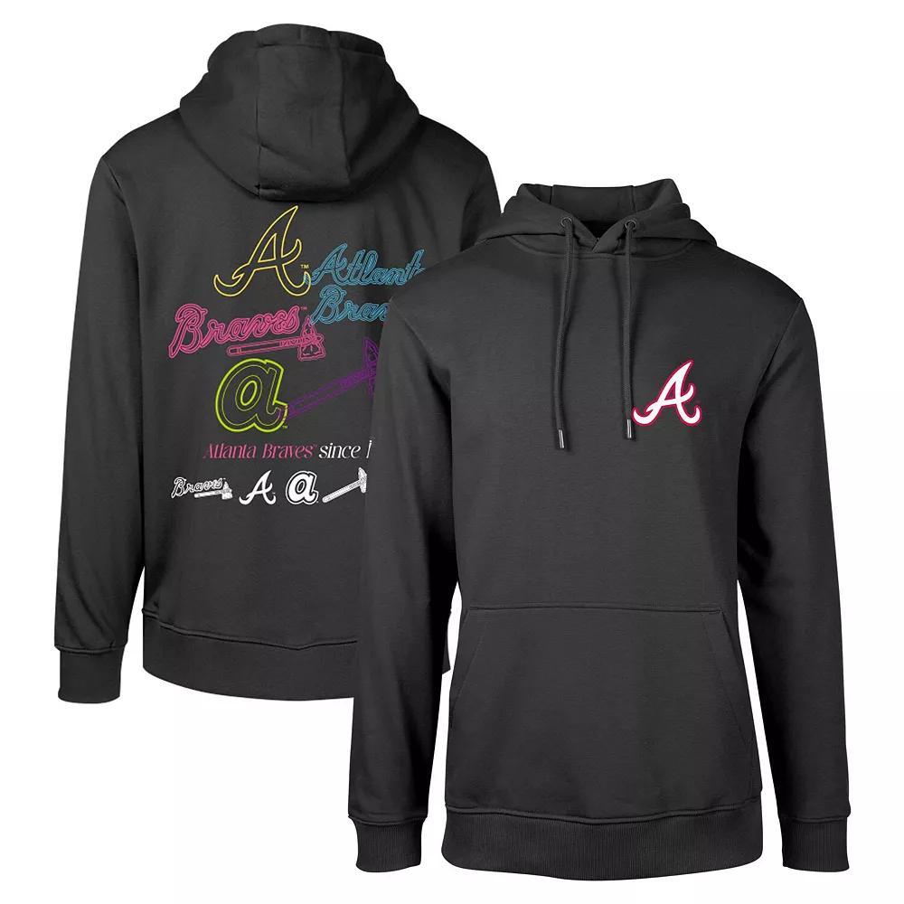 Mens Levelwear Atlanta Braves Podium Vintage Pullover Hoodie Product Image