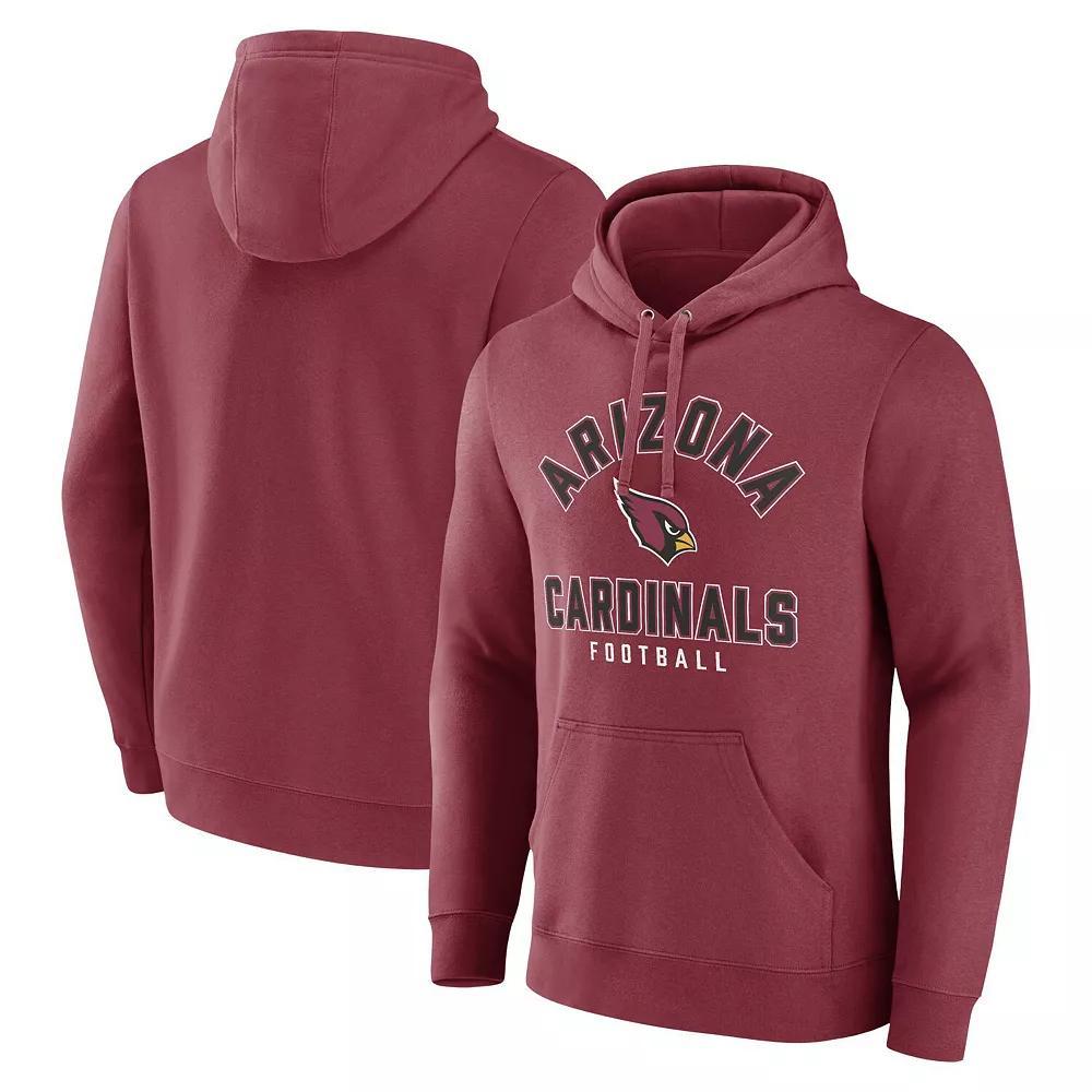Men's Fanatics Branded  Cardinal Arizona Cardinals Between the Pylons Pullover Hoodie, Size: XL, Red Product Image