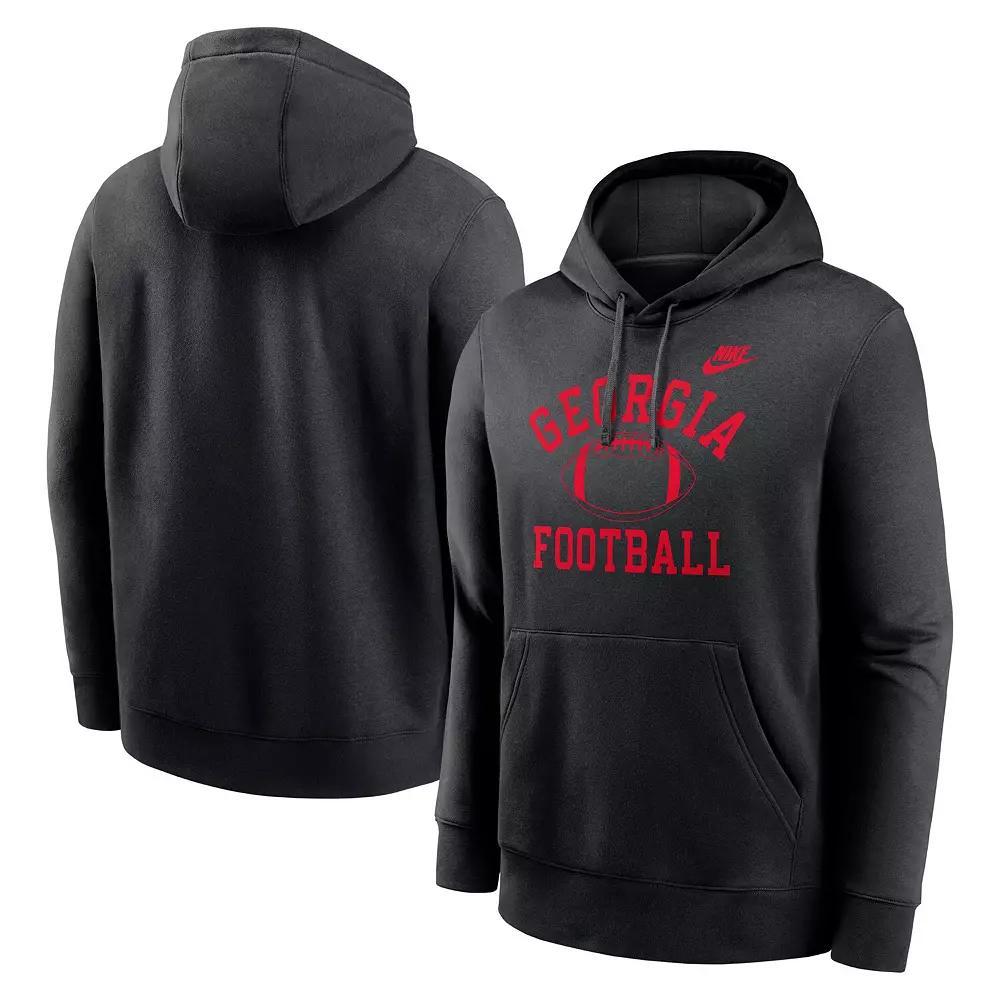Men's Nike Black Georgia Bulldogs Legacy Football Icon Club Fleece Pullover Hoodie, Size: Small Product Image