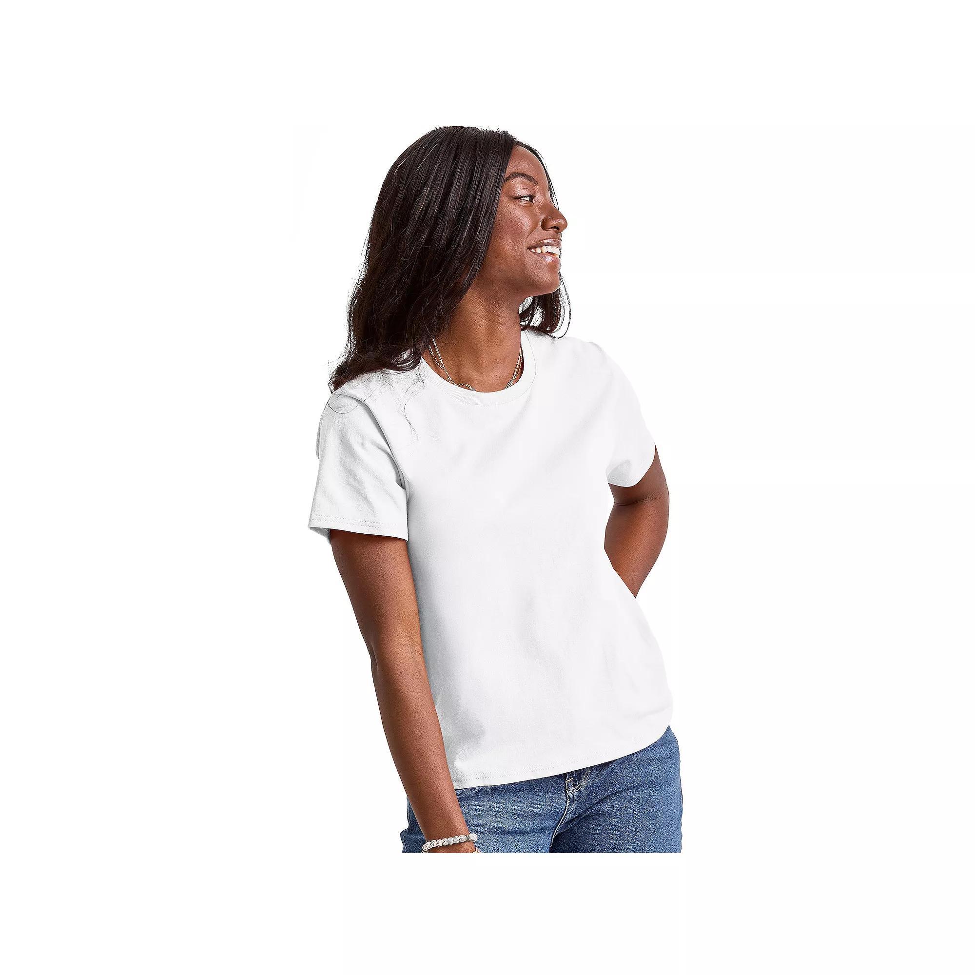 Women's Hanes® Essentials Classic Fit Tee, Size: XS, Black Product Image