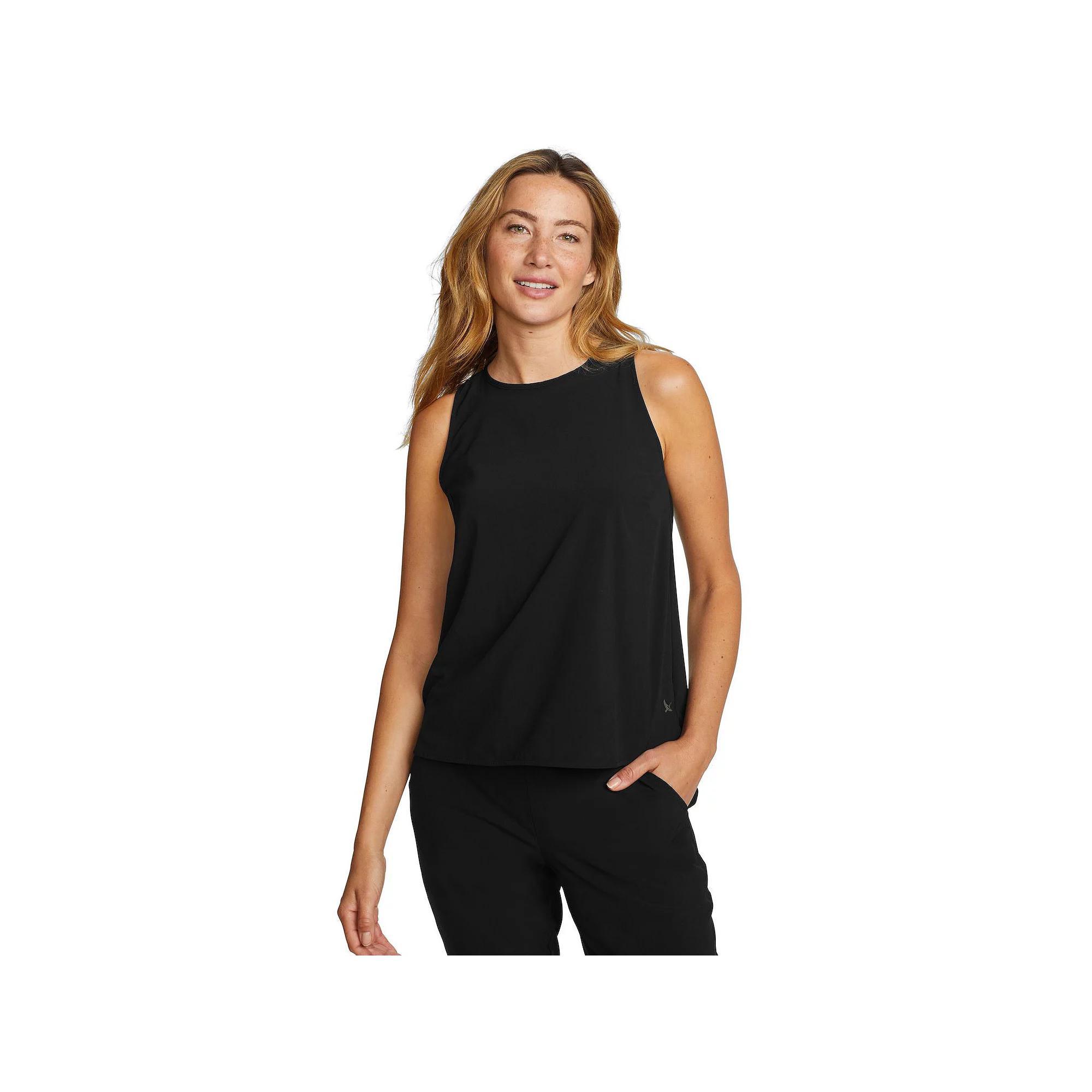 Petite Eddie Bauer Departure Crew Neck Tank Top, Women's, Size: XL, Black Product Image