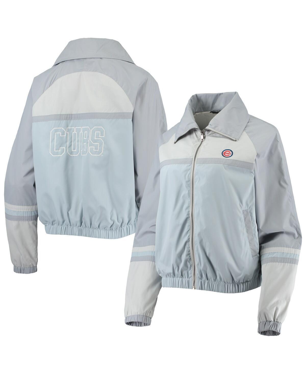 Women's The Wild Collective Royal Chicago Cubs Colorblock Track Raglan Full-Zip Jacket, Size: Medium, Light Product Image
