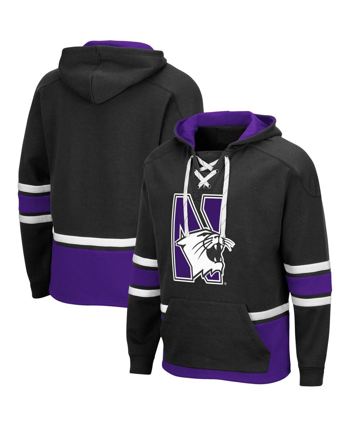Men's Colosseum Black Northwestern Wildcats Lace Up 3.0 Pullover Hoodie, Size: Medium Product Image