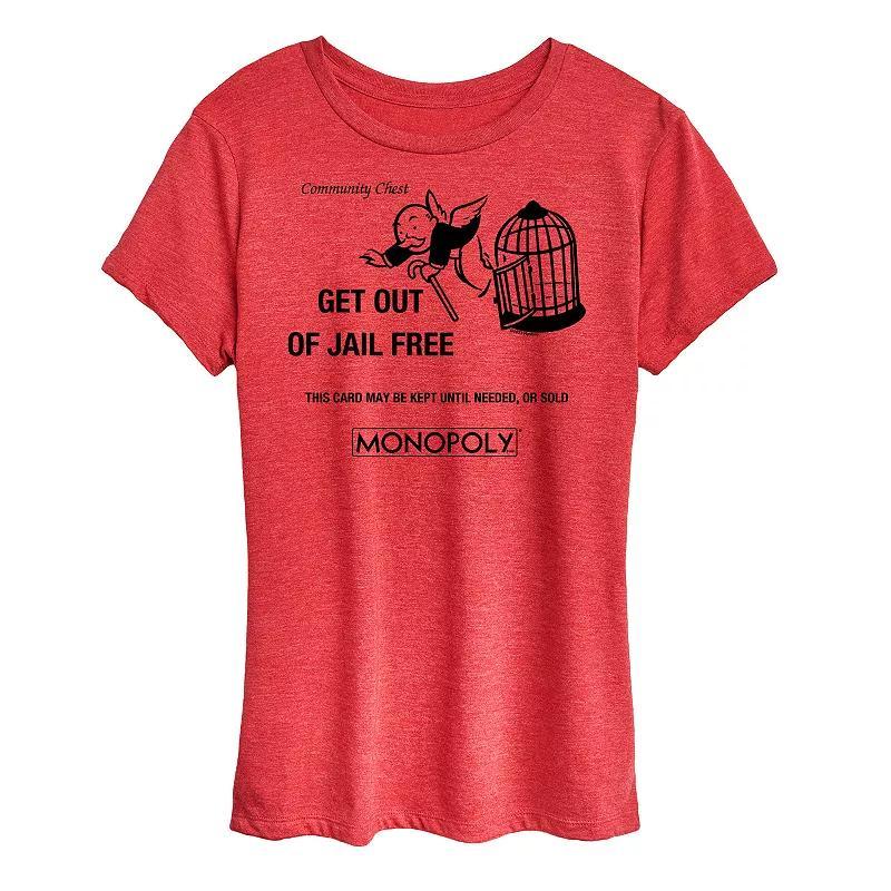 Womens Monopoly Get Out Of Jail Free Graphic Tee by Hasbro Product Image