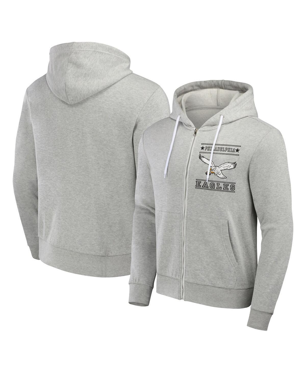 Men's NFL x Darius Rucker Collection by Fanatics Gray Philadelphia Eagles Domestic Full-Zip Hoodie, Size: 3XL, Grey Product Image