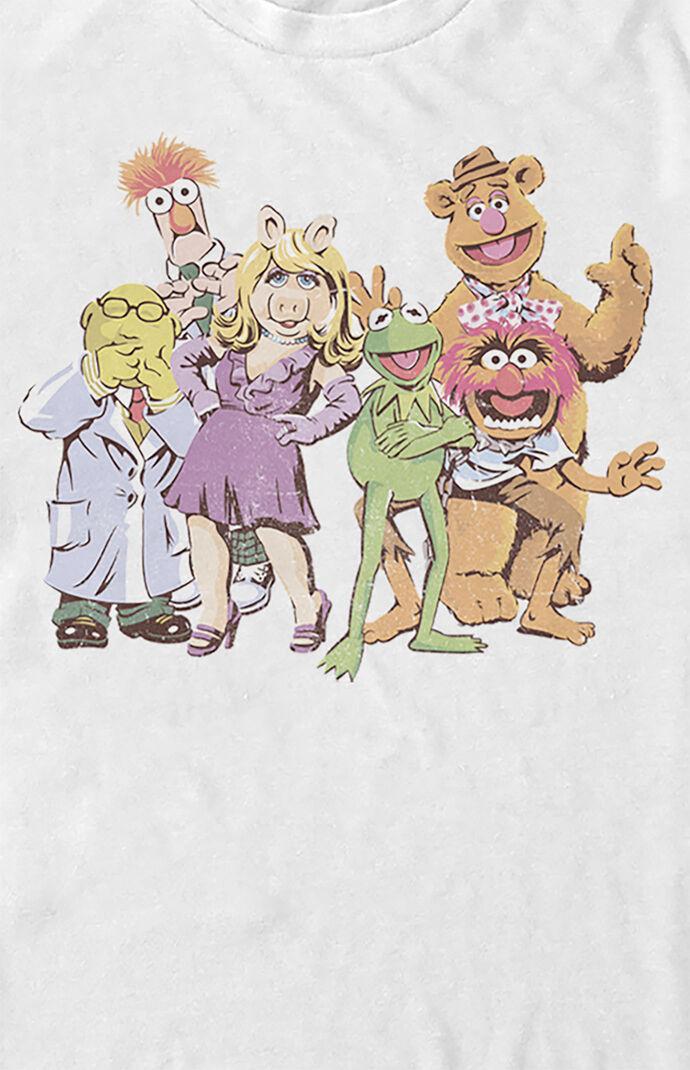 Disney's Muppets Group Shot Illustrated Men's Tee, Size: Small, White Product Image