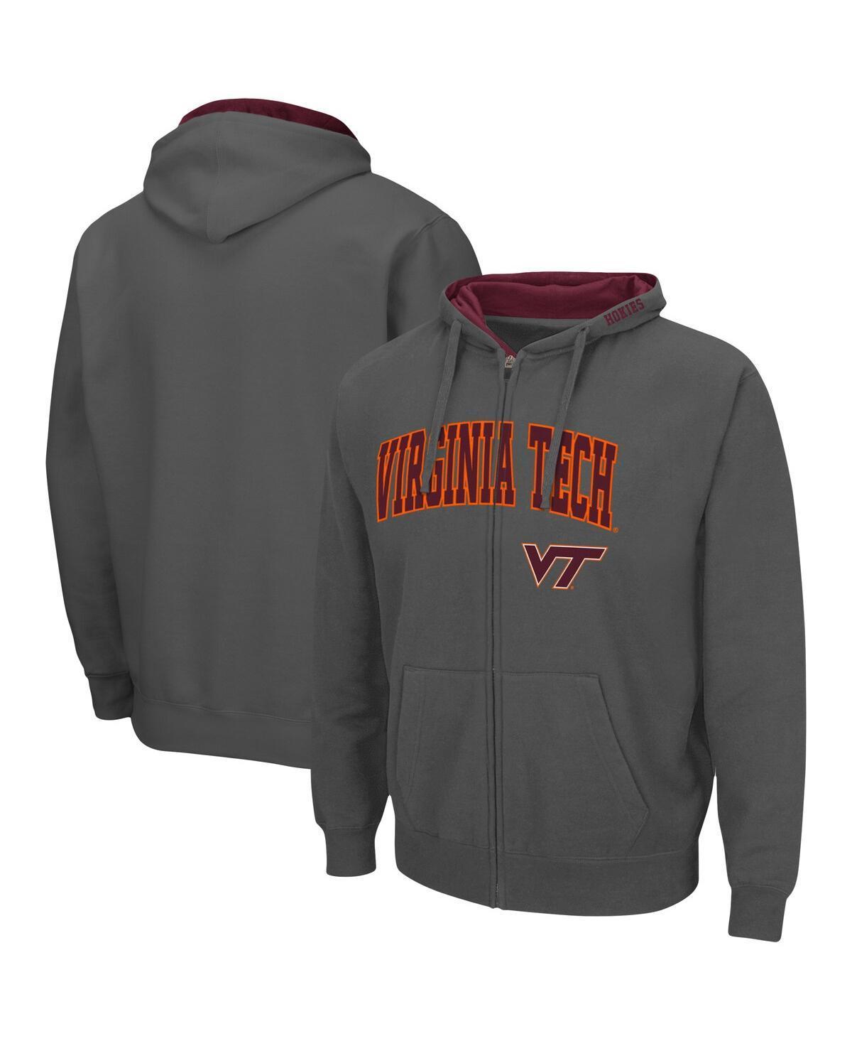 Men's Colosseum Heathered Gray Minnesota Golden Gophers Arch & Logo 3.0 Full-Zip Hoodie, Size: Large, Grey Product Image