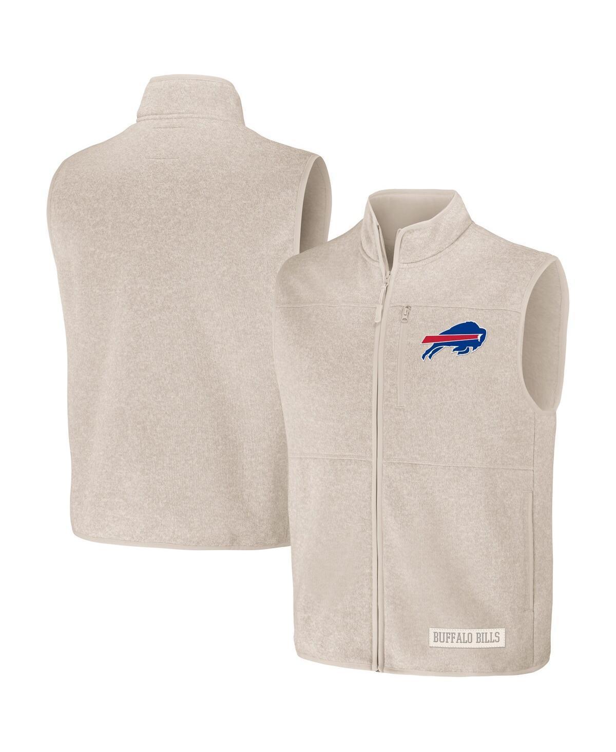 Men's NFL x Darius Rucker Collection by Fanatics  Oatmeal Buffalo Bills Full-Zip Sweater Vest, Size: 3XL, Team Product Image