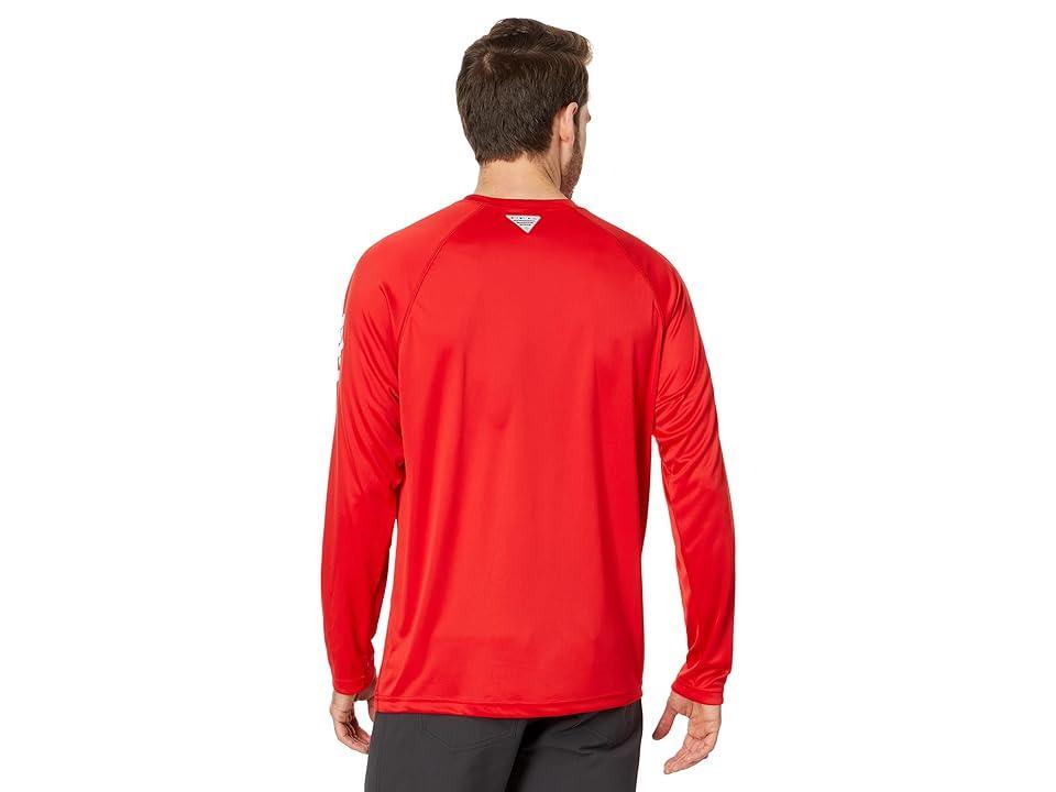 Men's Columbia PFG UPF 50 Terminal Tackle™ Long Sleeve Shirt, Size: XL, Red Spark Product Image