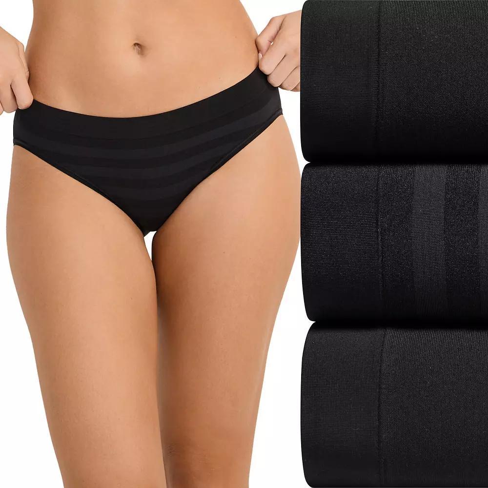 Women's Jockey® Seamfree® 3-pk. Bikini Panty Set 4390, Size: Small, Black Assorted Product Image