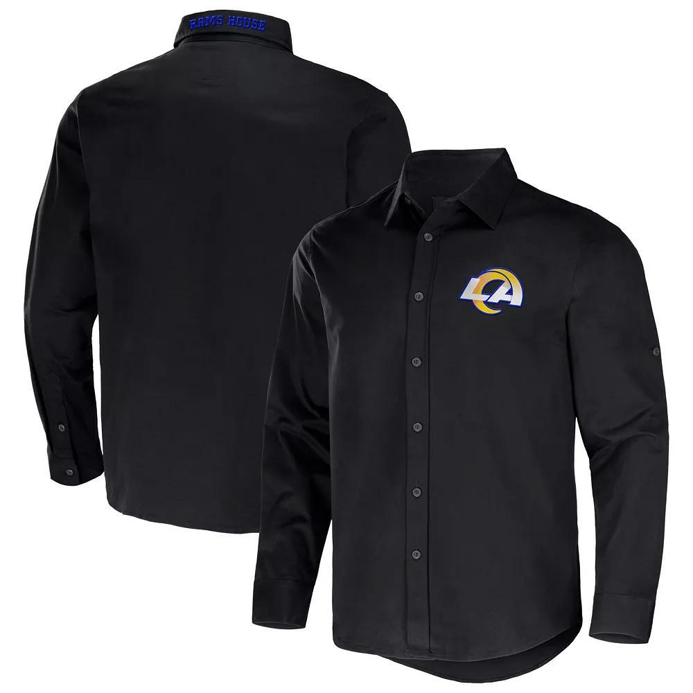 Men's NFL x Darius Rucker Collection by Fanatics Black Tampa Bay Buccaneers Convertible Twill Long Sleeve Button-Up Shirt, Size: Small Product Image