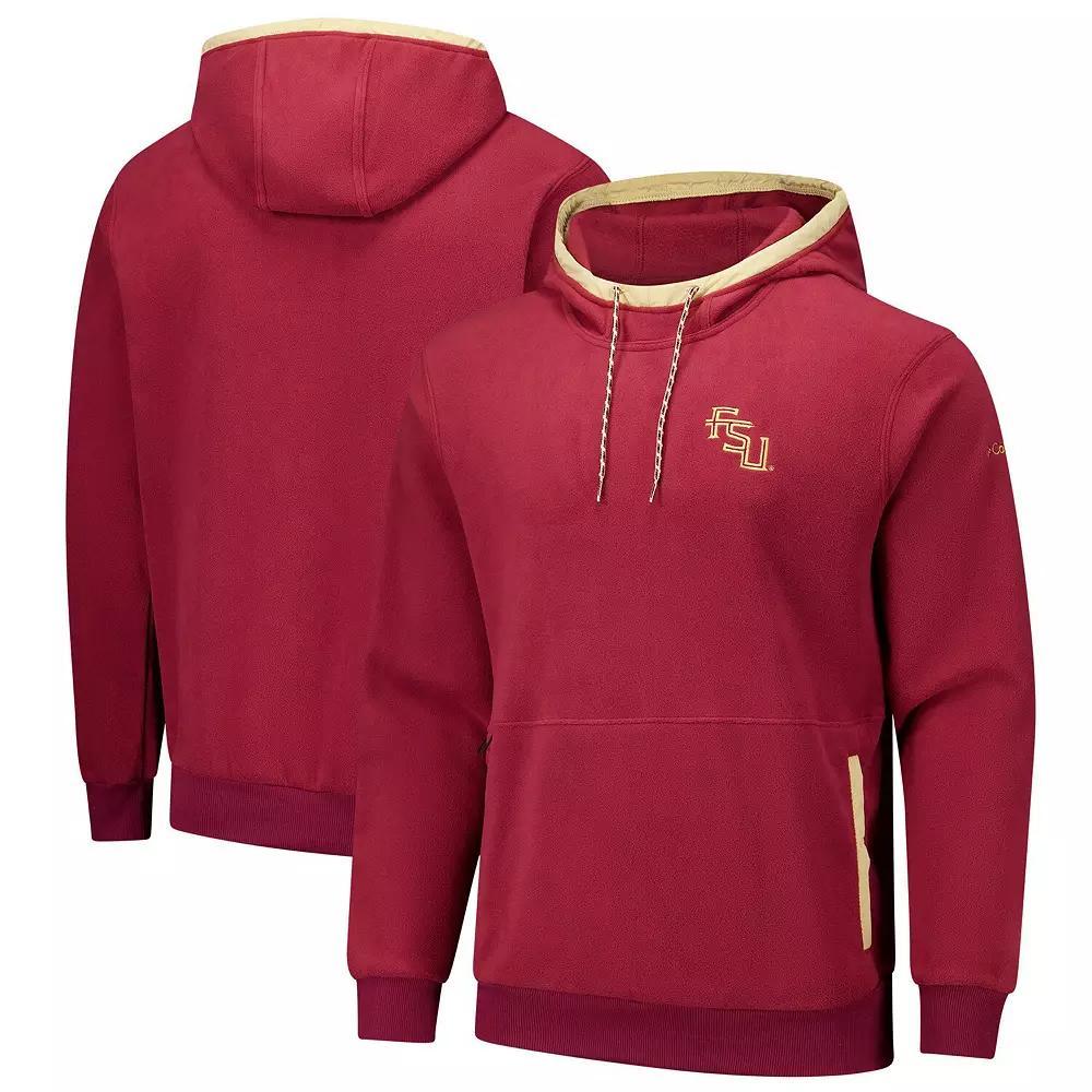 Men's  Columbia  Garnet Florida State Seminoles   Flanker Fleece Pullover Hoodie, Size: XL, Red Product Image