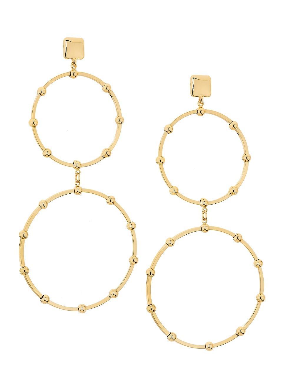 Womens Geometrical Hoops Kairi Goldtone Earrings Product Image