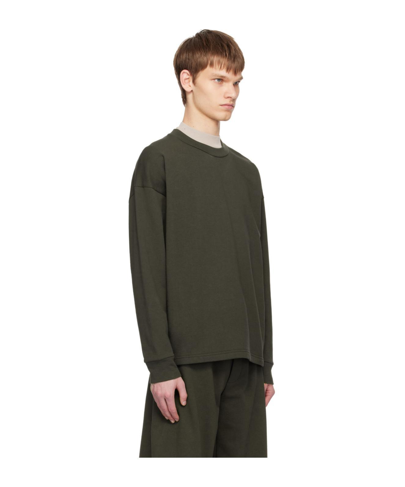 THE ROW Ezan T-shirt With Long Sleeves In Black Product Image