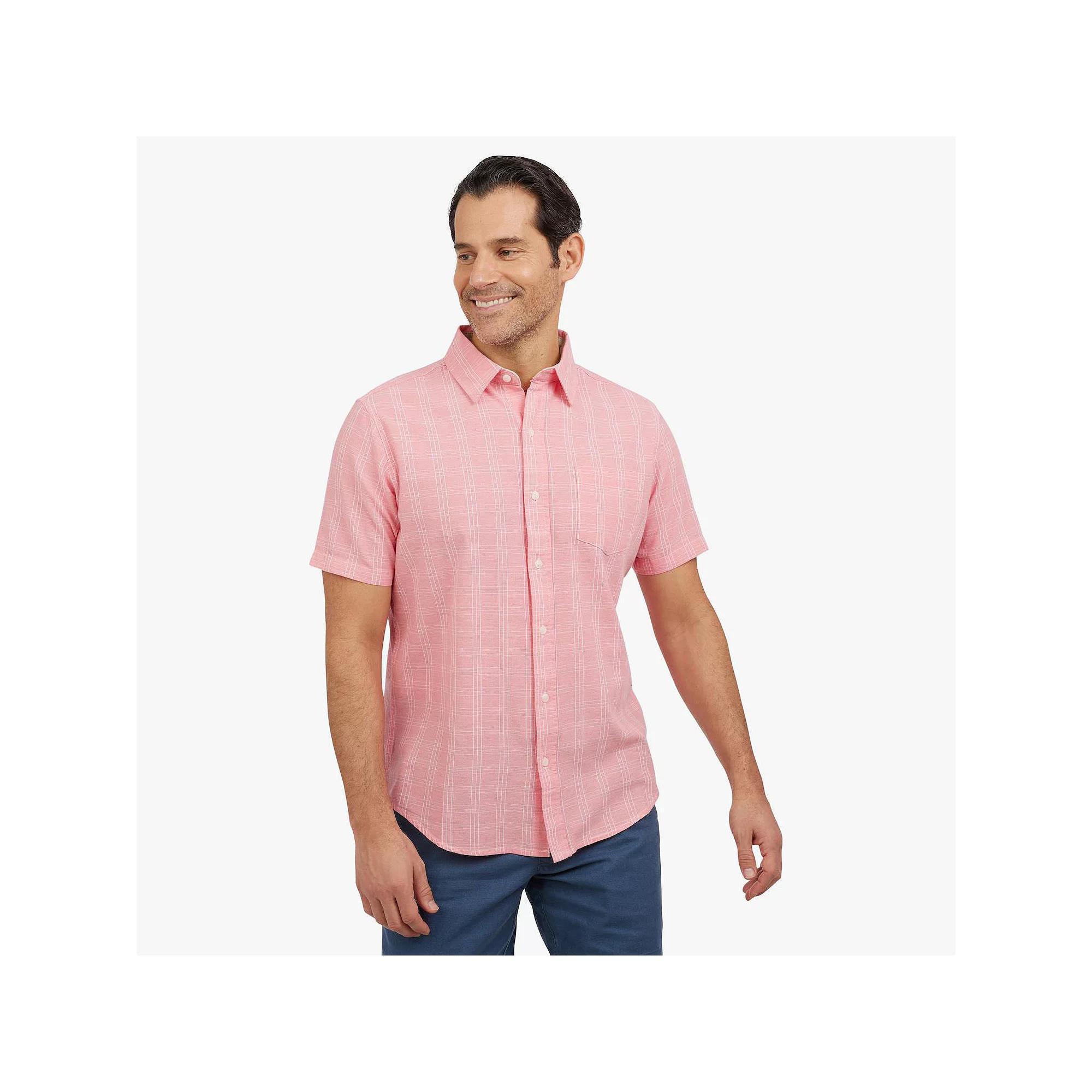 Men's Chaps Short Sleeve Button Down Shirt, Size: Medium, Dubarry Product Image