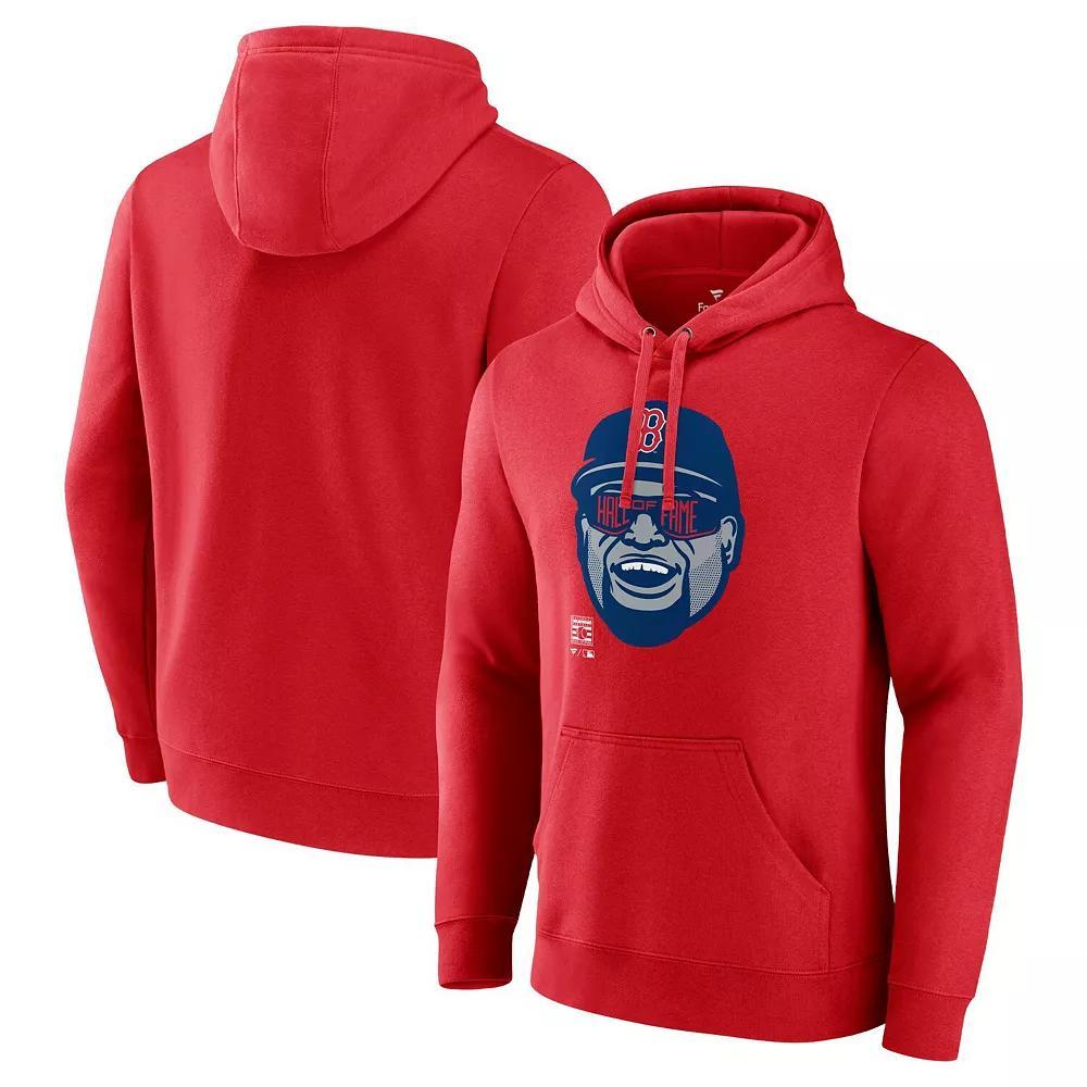 Men's Fanatics Branded David Ortiz Red Boston Red Sox Big Papi Portrait Fitted Pullover Hoodie, Size: 2XL Product Image