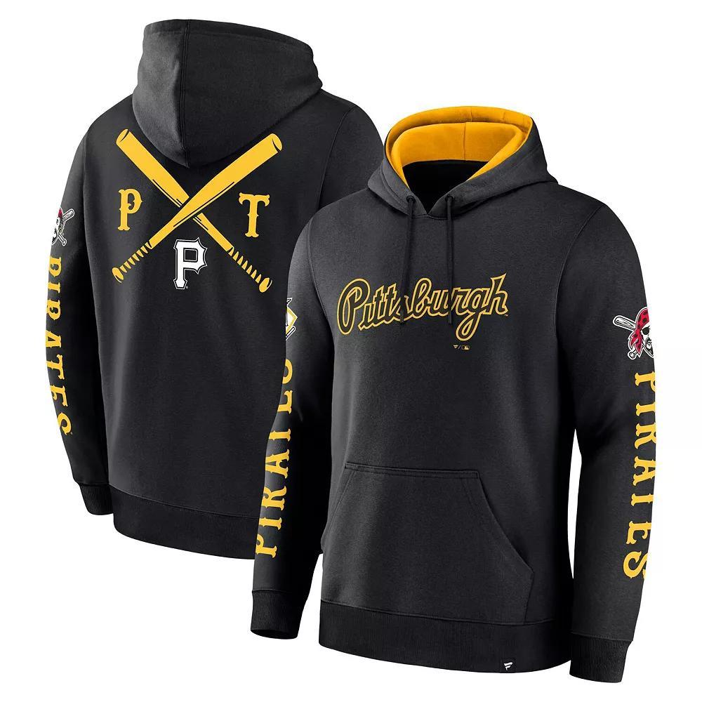 Men's Fanatics  Black Pittsburgh Pirates Big City Legacy Fleece Pullover Hoodie, Size: 2XL Product Image
