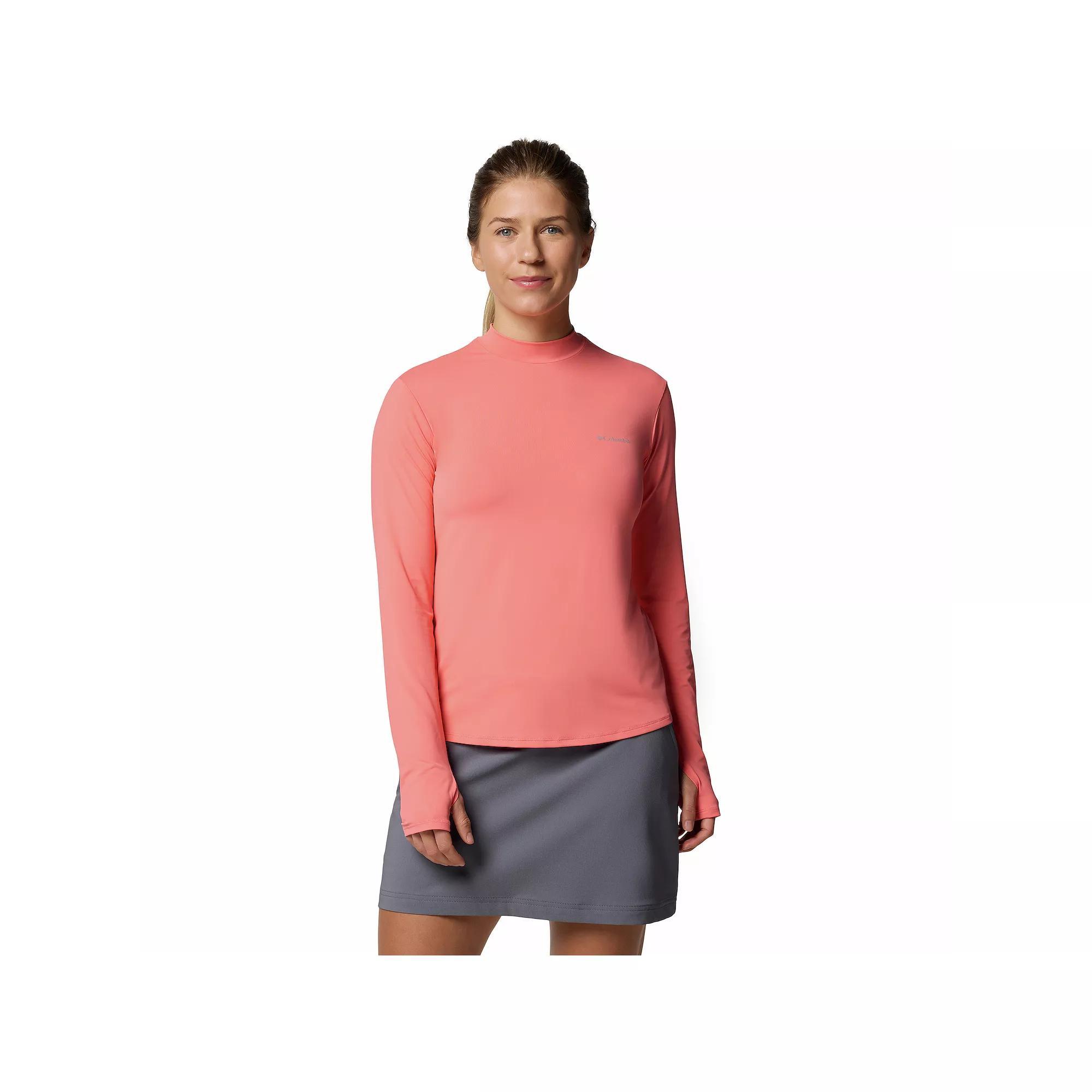 Women's Columbia Chill River UPF 50 Long Sleeve Mock Neck Shirt, Size: Small, Blue Product Image