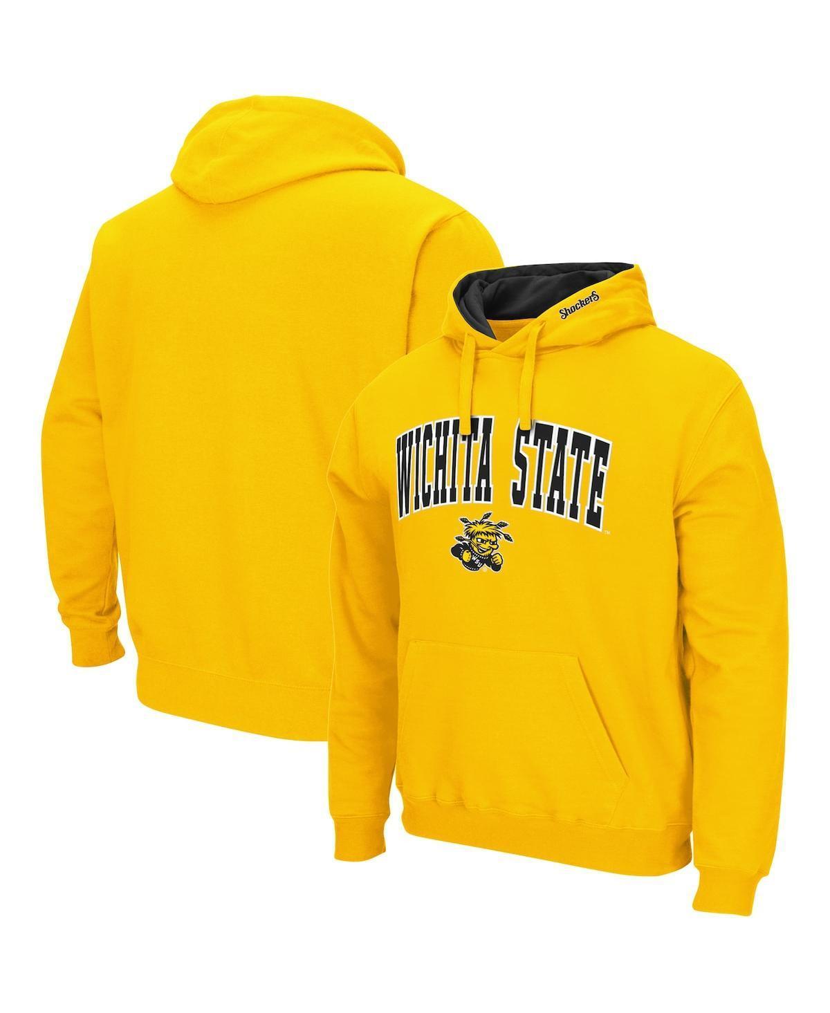 Men's Colosseum Yellow Wichita State Shockers Arch and Logo Pullover Hoodie, Size: Small, Wst Yellow Product Image