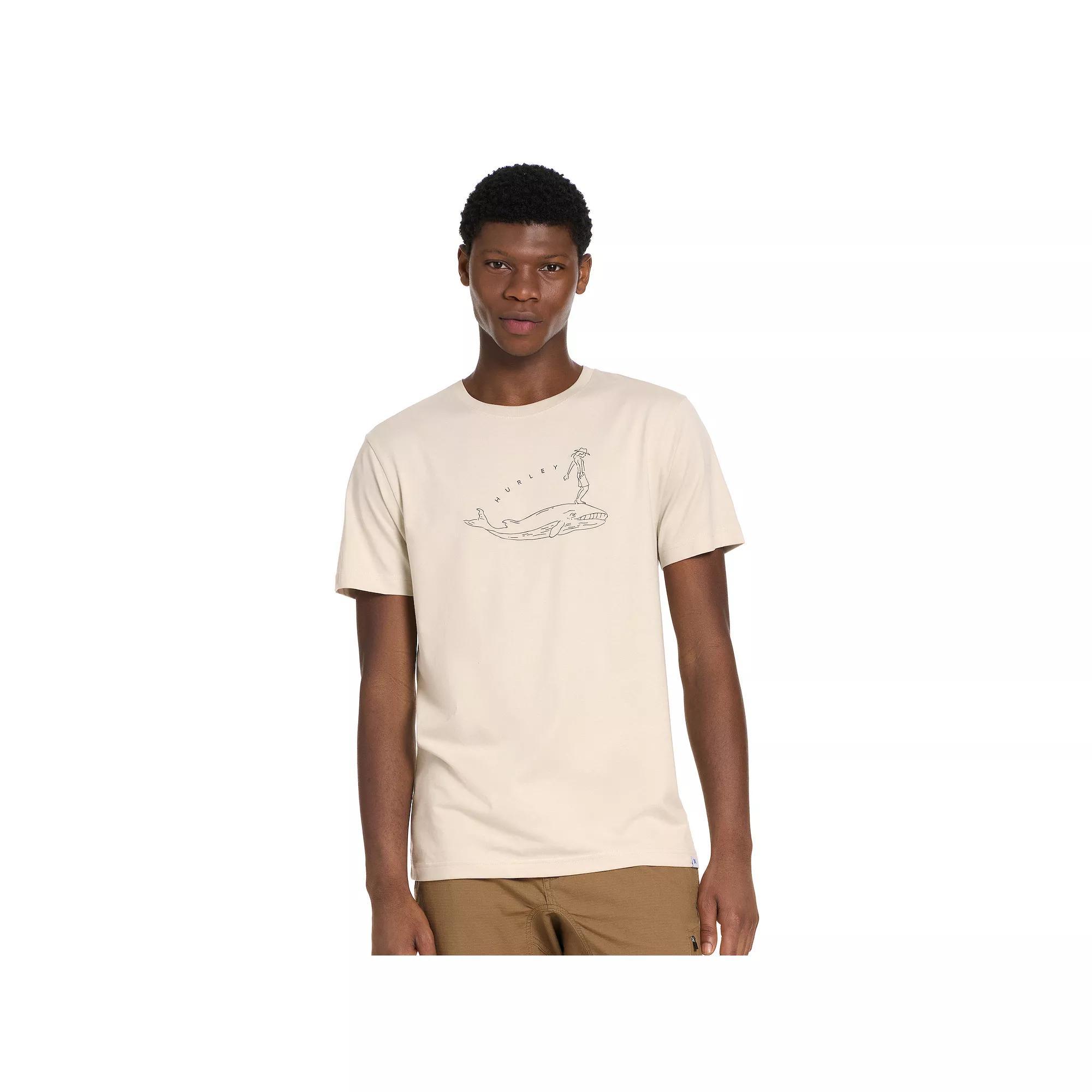 Men's Hurley Front Graphic Tee, Size: Medium, Ivory Product Image