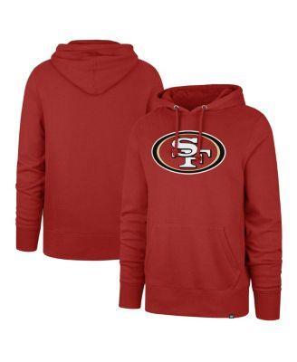 Men's '47 Scarlet San Francisco 49ers Imprint Headline Pullover Hoodie, Size: Large, Red Product Image