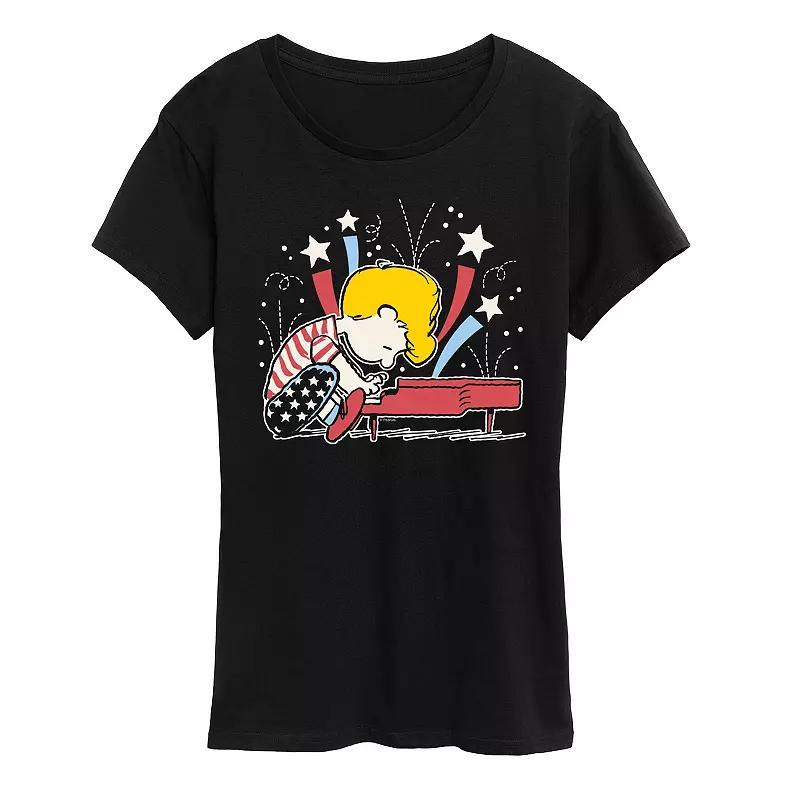 Womens Peanuts Schroeder Americana Graphic Tee Product Image
