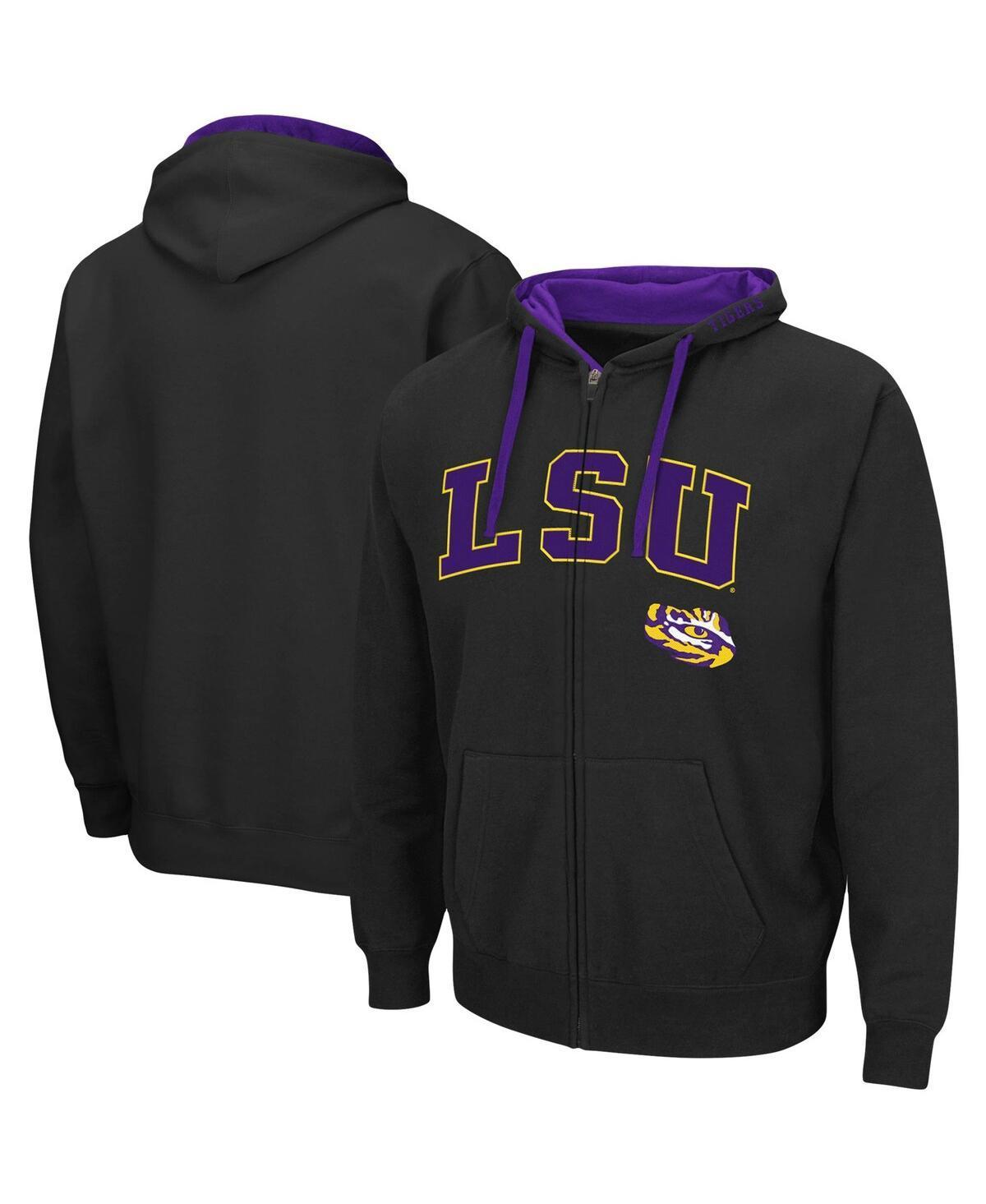 Men's Colosseum Black LSU Tigers Big & Tall Full-Zip Hoodie, Size: 3XLT Product Image