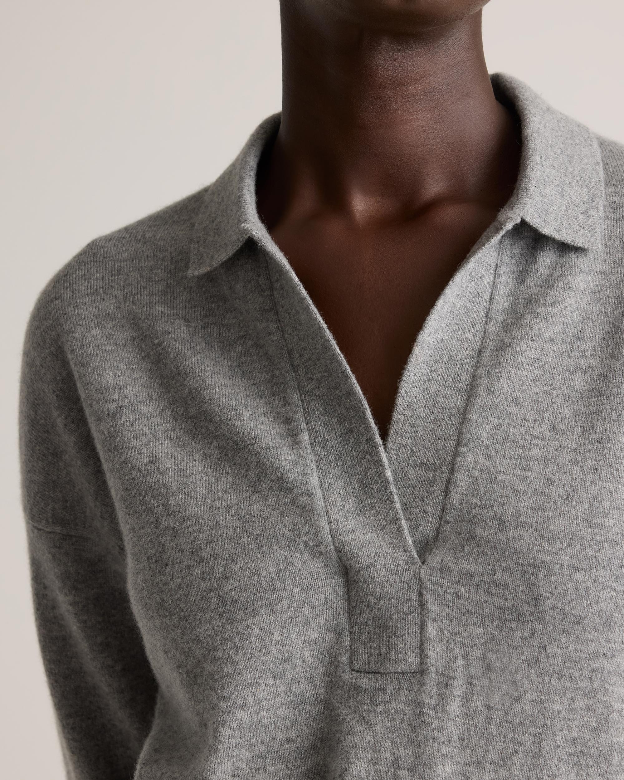 Quince | Women's Mongolian Cashmere Polo Sweater Size XL Product Image