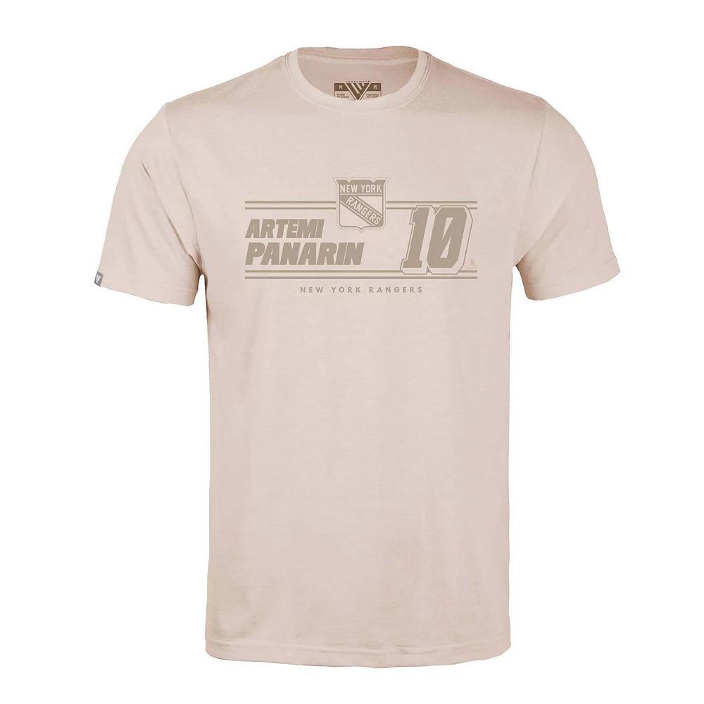 Men's Levelwear Artemi Panarin Khaki New York Rangers Richmond Mileage Name & Number T-Shirt, Size: Small, Ran Beig K Product Image