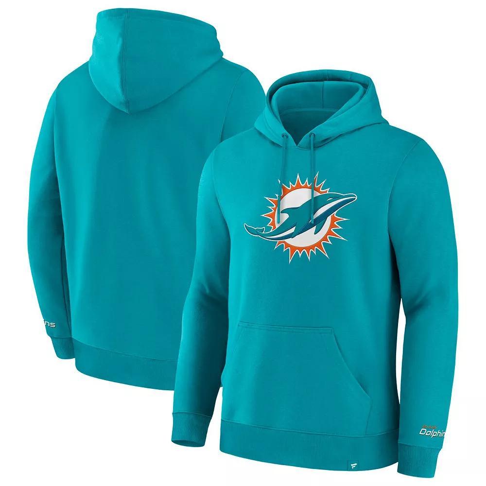 Men's Fanatics  Aqua Miami Dolphins Legacy Fleece Pullover Hoodie, Size: 3XL, Turquoise A Product Image