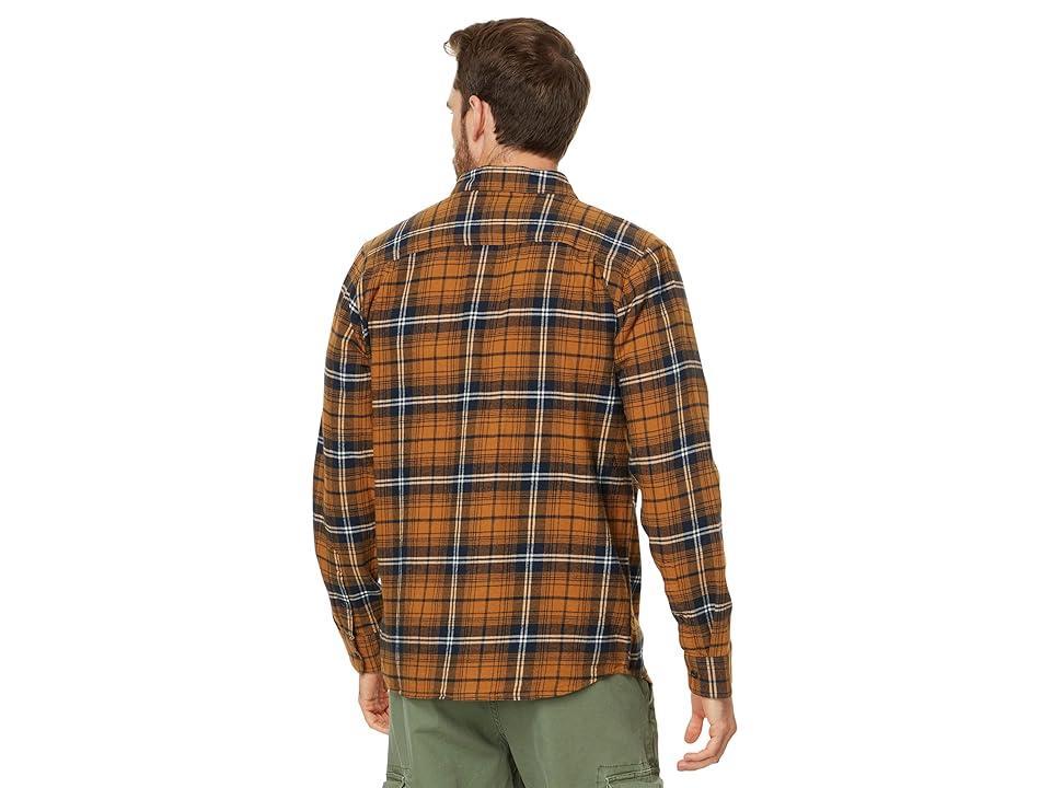 Volcom Caden Plaid Long Sleeve (Chestnut ) Men's Clothing Product Image