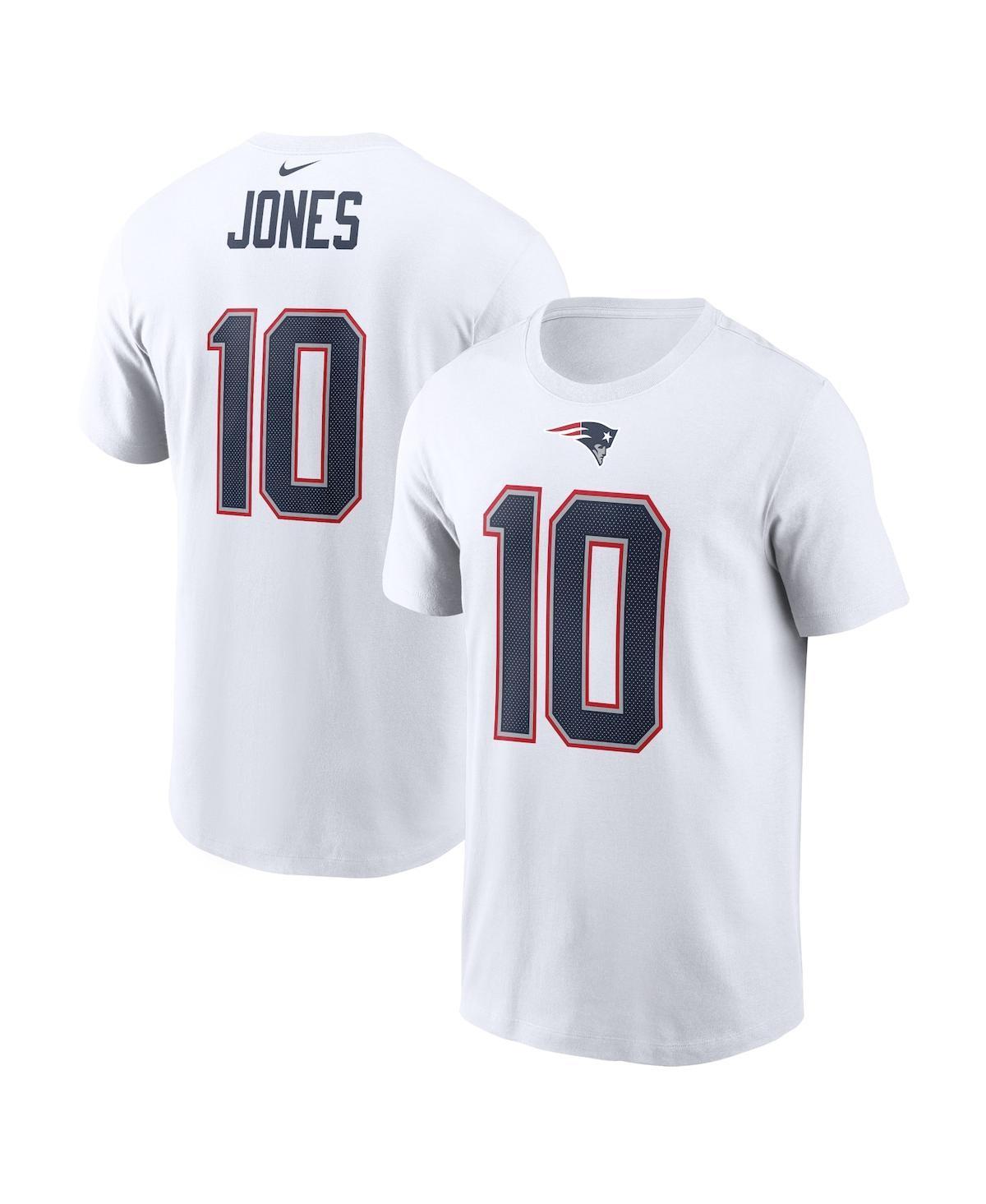 Men's Nike Mac Jones White New England Patriots Player Name & Number T-Shirt, Size: Small Product Image