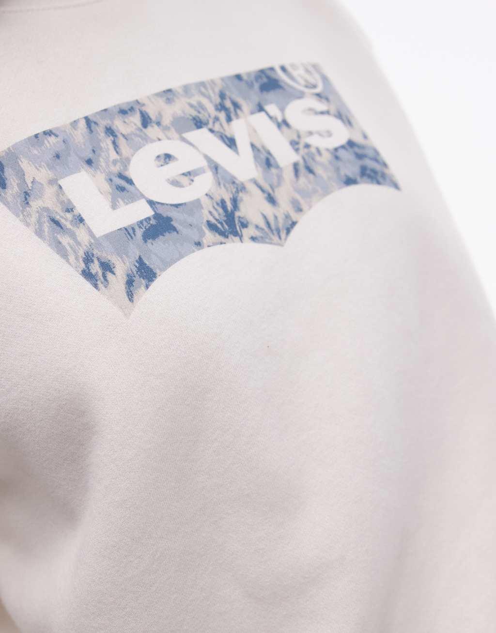 Levi's everyday crew neck logo sweatshirt in cream Product Image