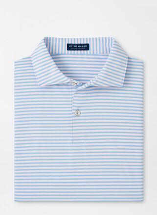 Peter Millar Mens Sawyer Performance Jersey Polo | Color: Blue Frost | Size: L Product Image
