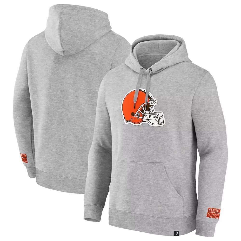 Men's Fanatics  Heather Gray Cleveland Browns Legacy Fleece Pullover Hoodie, Size: 4XL, Grey Product Image