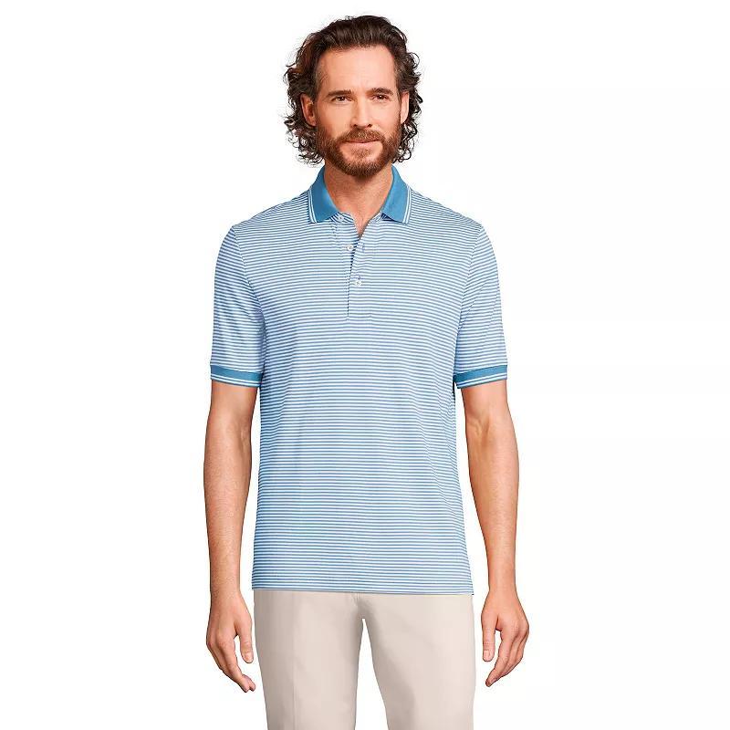 Big & Tall Lands' End Super Soft Supima Polo, Men's, Size: XXL Tall, Pale Grey Blue Product Image