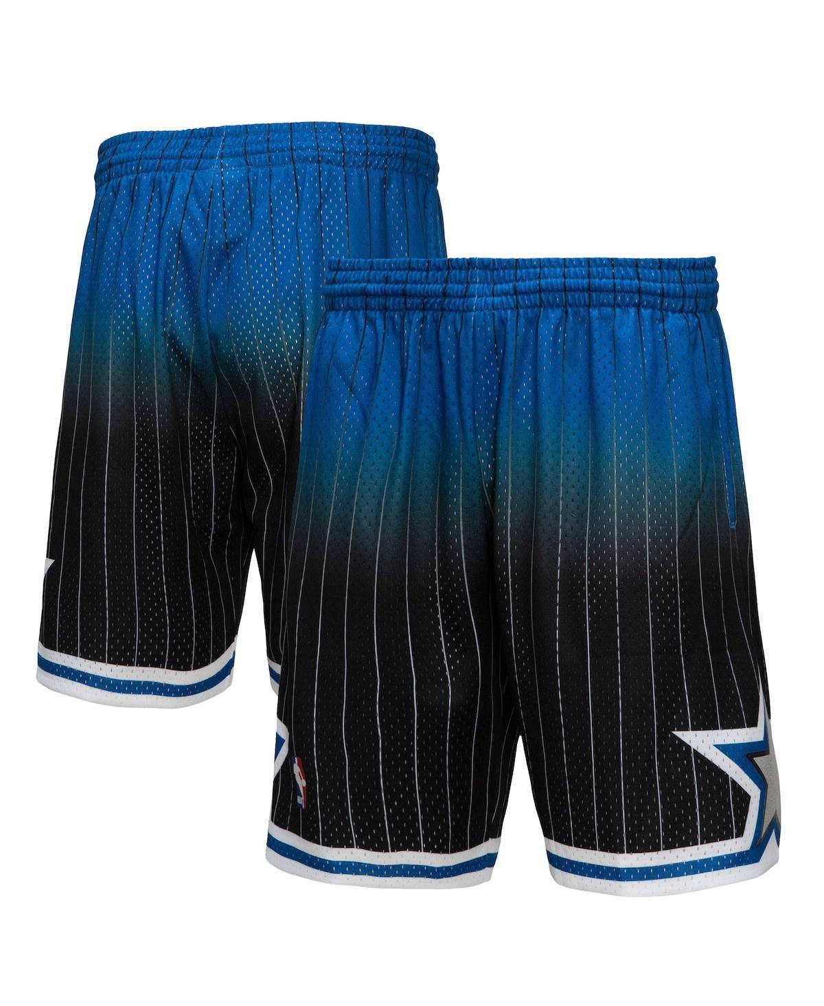 Men's Mitchell & Ness Royal/Black Orlando Magic 1994/95 Hardwood Classics Fadeaway Reload 3.0 Swingman Shorts, Size: Large, Mag Blue Product Image